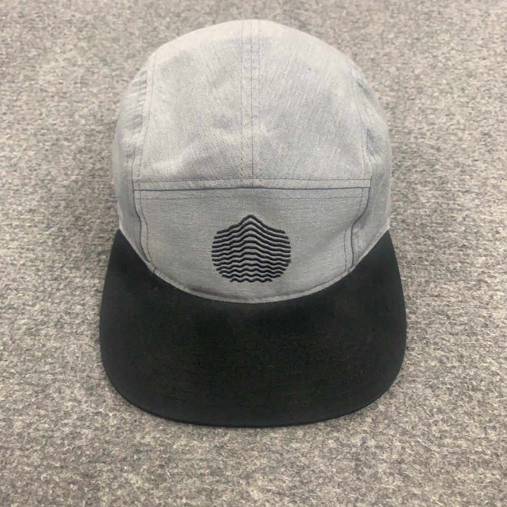 Eno Hat Cap Strap Back One Size Gray Black 5 Panel Embroidered Mens Outdoor